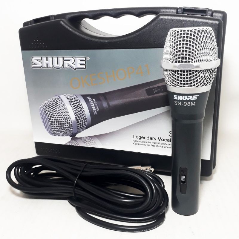 mic SHURE SH 98M microphone cable berkualitas/vocal microphone Shure sh 98m