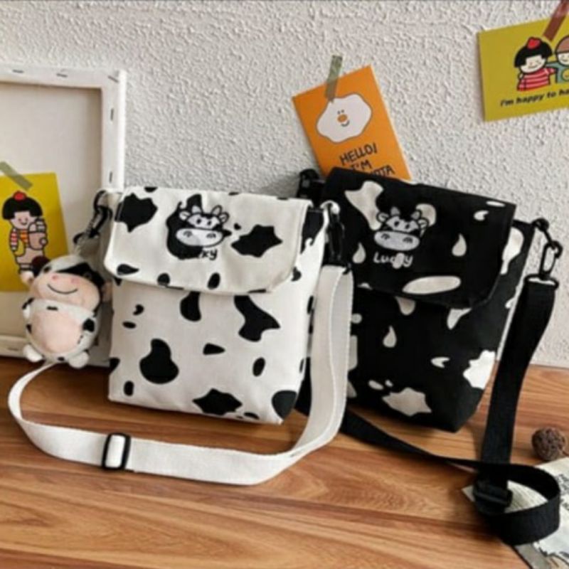 dem_sare / DS1104 MOSCOW Tas Selempang Wanita Tas Selempang Slingbag Mini Selempang Wanita Motif Sapi