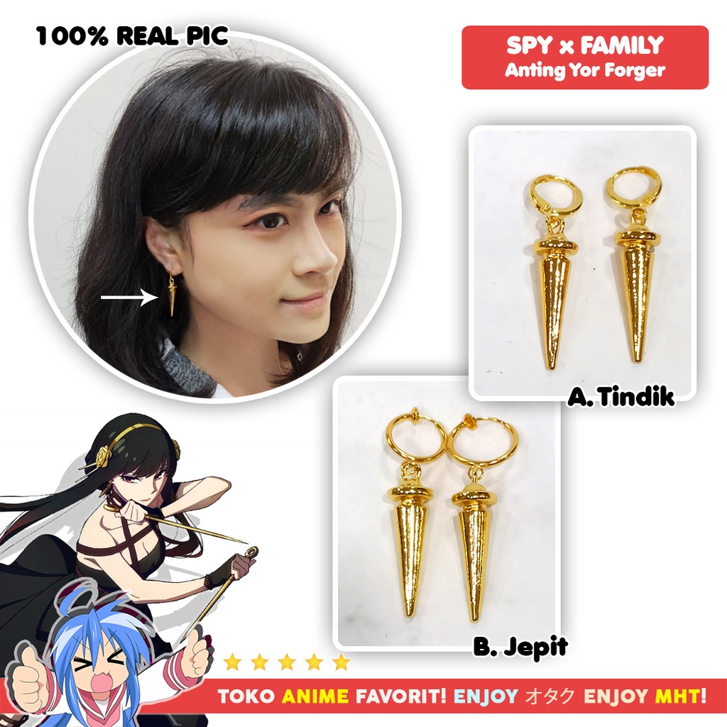 Anting Spy X Family Yor Forger Cosplay Anime