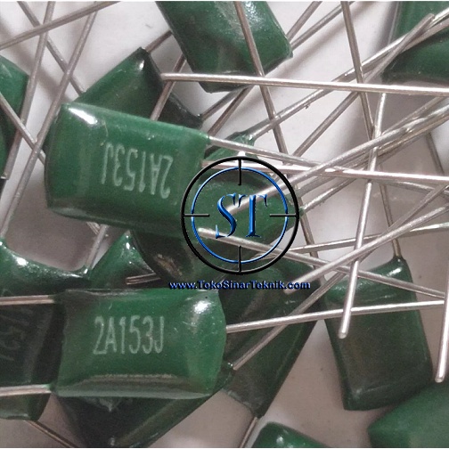 Capacitor 15 nF Mylar ( Milar 153 - 2A153J - 15N ) Kapasitor 100V 15nF 153J