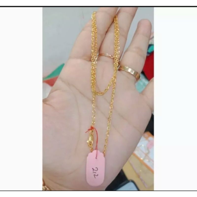 kalung cantik nuri gold titanium asli