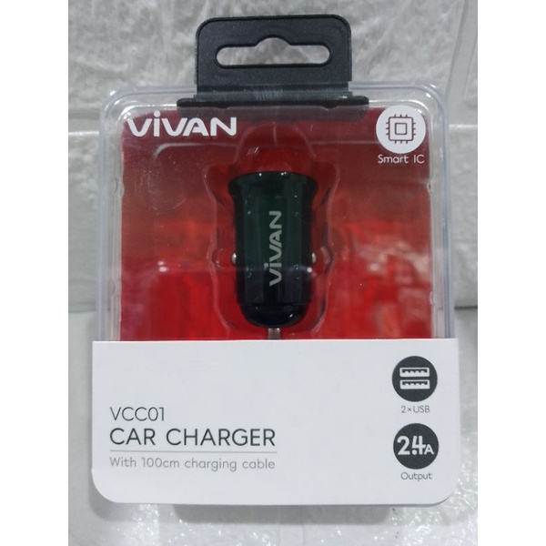 Charger Mobil VIVAN VCC-01,Charger Mobil,Charger Vivan,Aksesoris Hp.