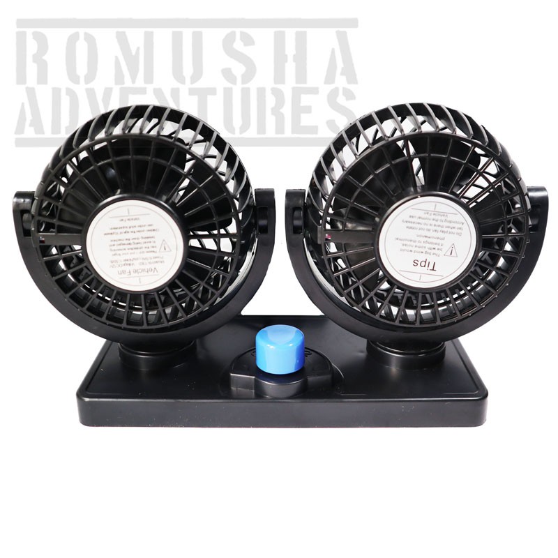 Kipas Angin Mobil Double Head Car Fan 360 Degrees DC12V