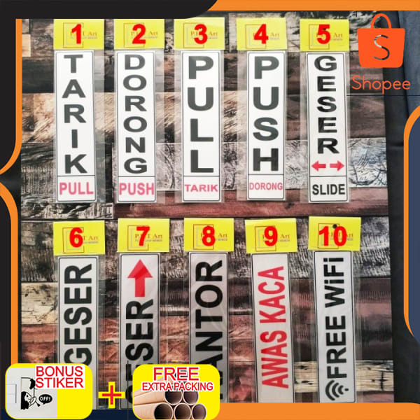 

sign label signage label petunjuk warna dasar silver 18cm x 4.5cm Elegan