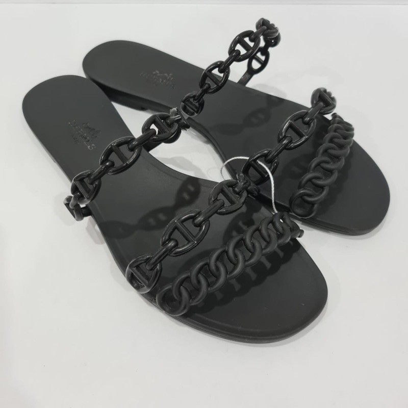 Preloved Authentic Hermes sandal jelly hitam size 36