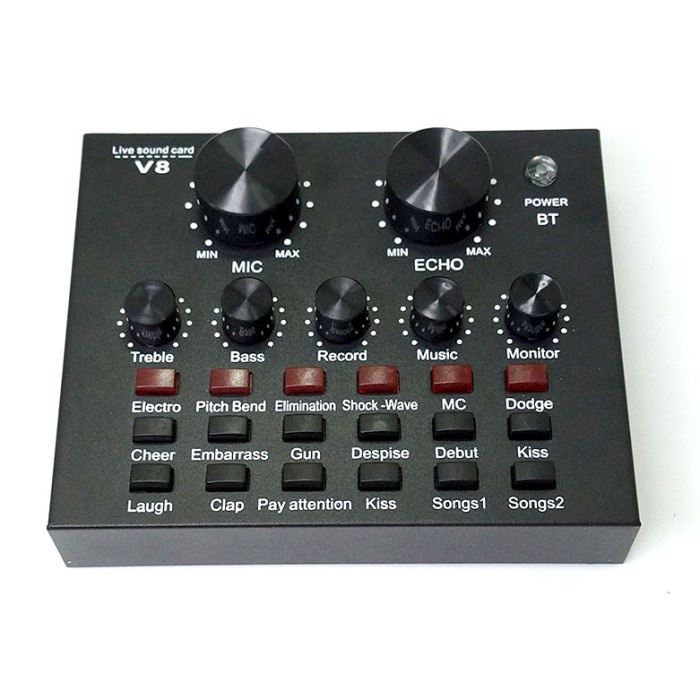 SOUND CARD V8 MIXER BLUETOOTH SOUNDCARD V8 AUDIO SOUNDCARD