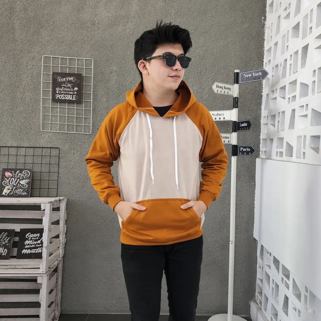 REGLAND Hoodie Sweater Oversize Pria Wanita Mix Colour Jacket Kekinian Fashion Casual OOTD Kece