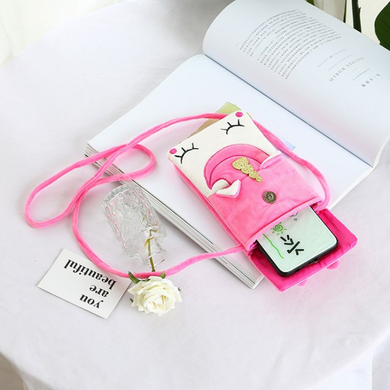 Tas Selempang Anak Unicorn Impor / Tas Fashion Anak Perempuan Lucu Tas Simpan Handphone Headset