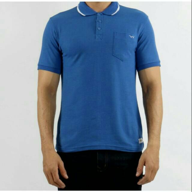 EDWIN JEANS POLO SHIRT BIRU ORIGINAL.