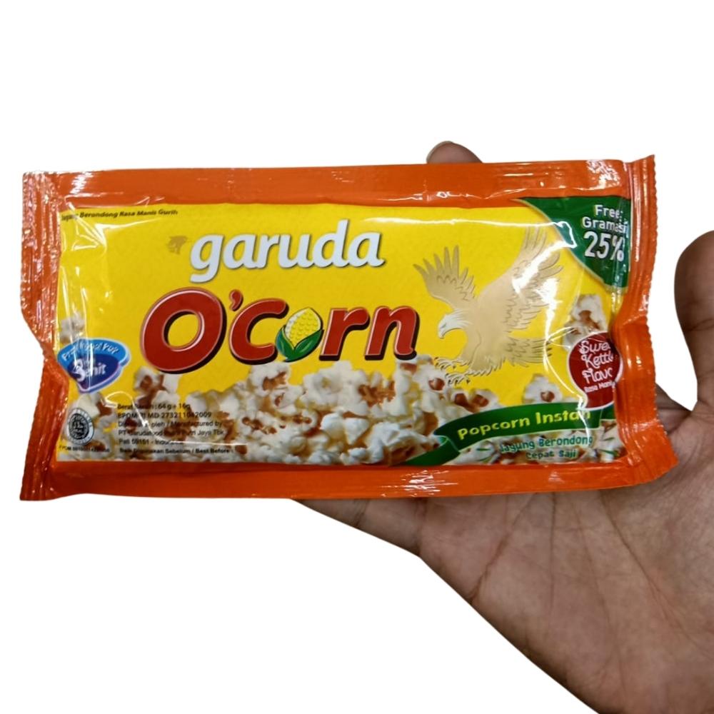 Garuda O'corn Popcorn Instan Jagung Brondong Cepat Saji Rasa Manis Gurih