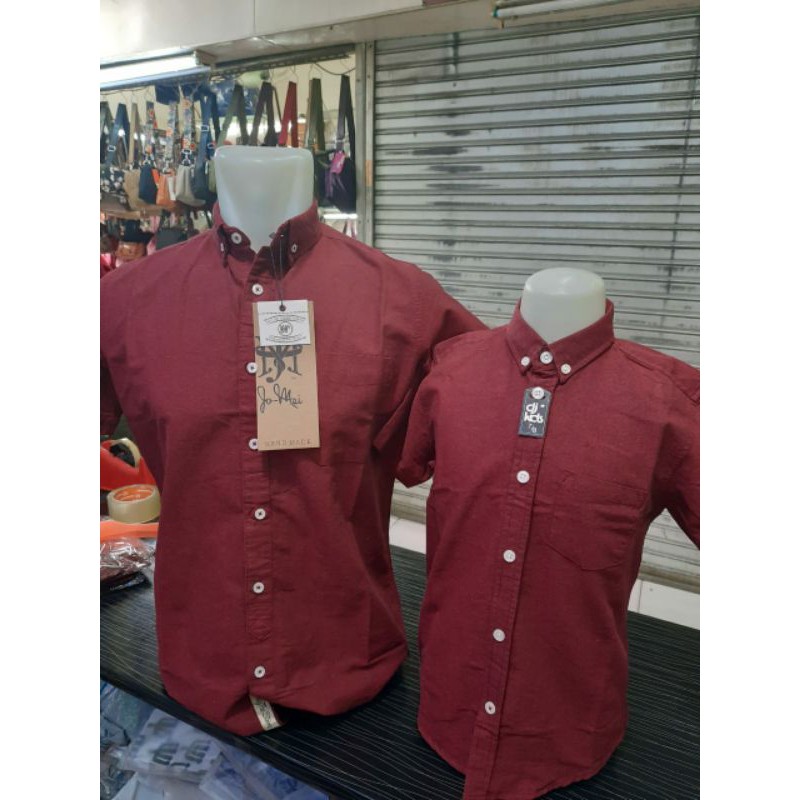 KEMEJA COUPLE AYAH DAN ANAK POLOS PREMIUM