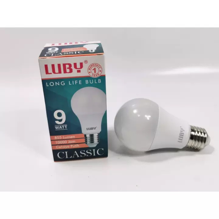 Lampu LED Luby Classic 9 Watt Cahaya Putih Original