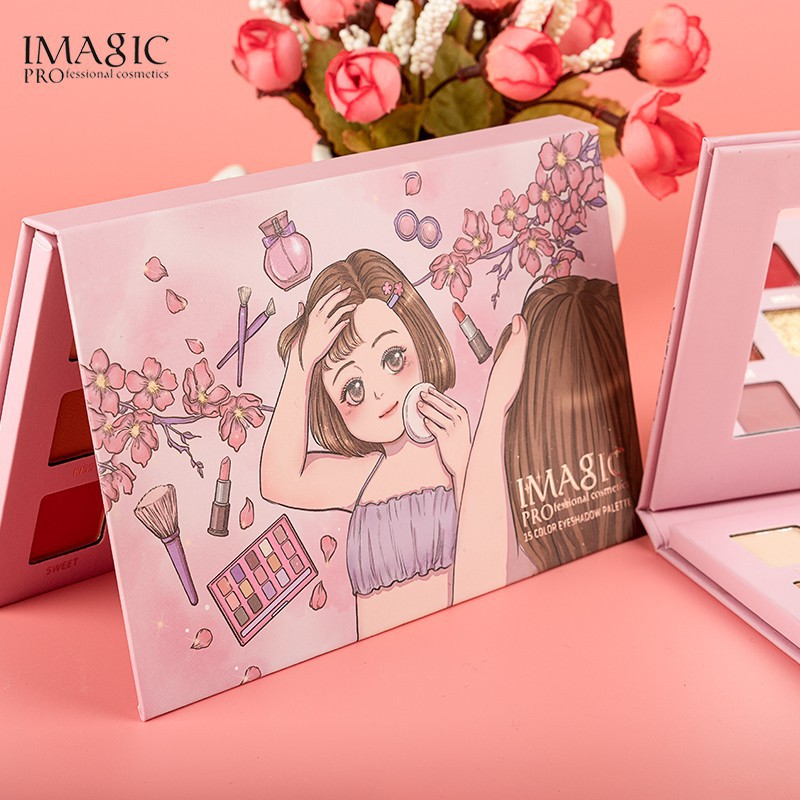 (READY) IMAGIC 15 Color Eyeshadow Palette Pink Sweet/Treasure Girl EY 328 329 330