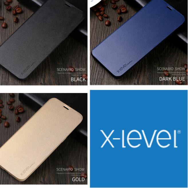 Samsung Galaxy Note 8 X-LEVEL FIB COLOR Flip  Leather Case Kulit - Dark Blue 6C9