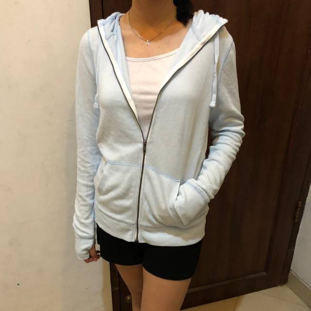 S.Oliver solid zip quiet fairy hoodie jacket ORIGINAL (BABY BLUE) 100%