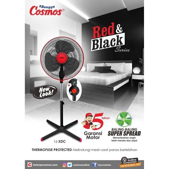 COSMOS Stand Fan 16 XDC / Kipas Angin Berdiri 16 Inch 16XDC