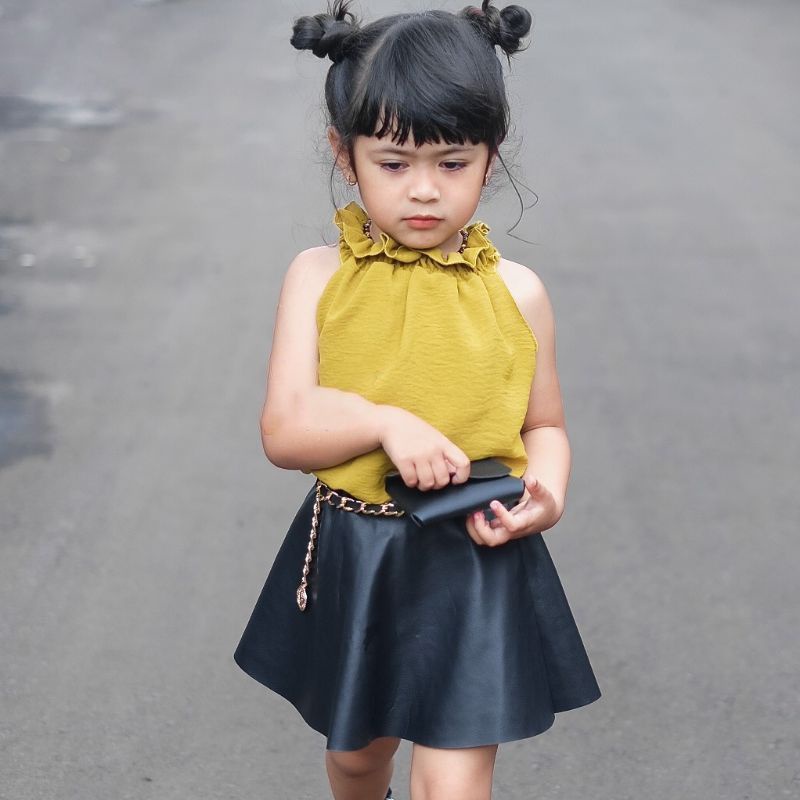 Gempita Blouse Atasan Bayi Perempuan 0-3 Tahun / Atasan Anak Ruffle Tank Top Crepe Premium