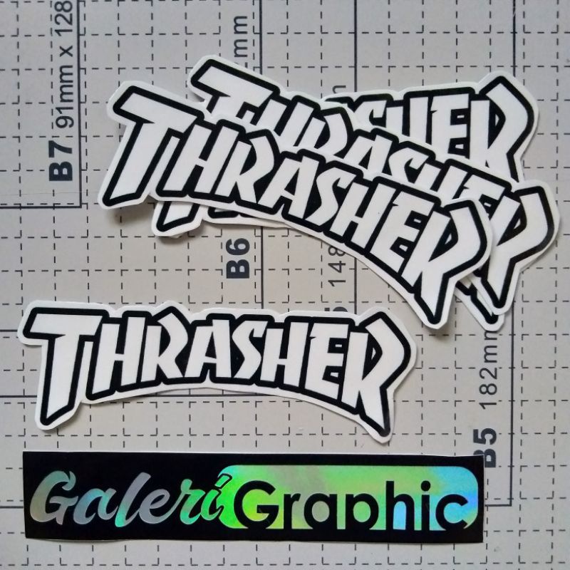 

Stiker printing thrasher stiker brand