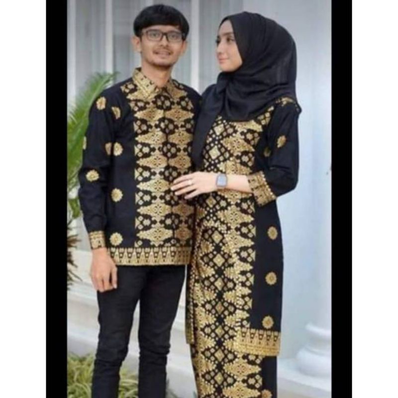 couple setelan barik songket palembang