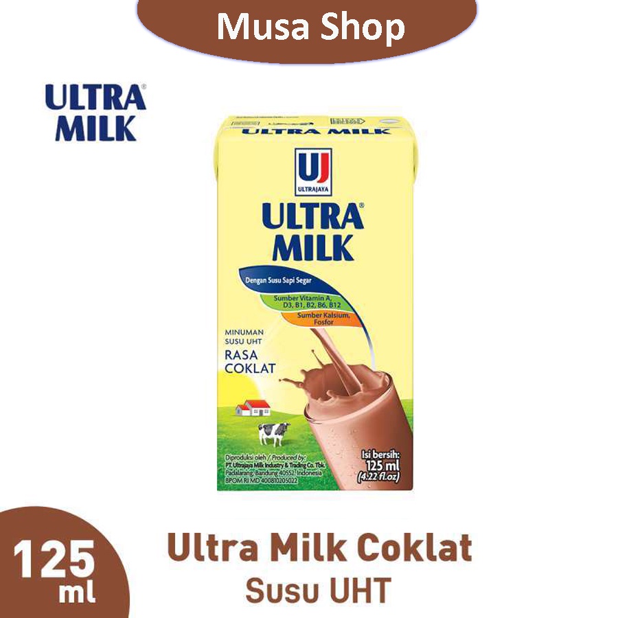 Jual Ultra Milk Susu Uht Cokelat 125ml Shopee Indonesia