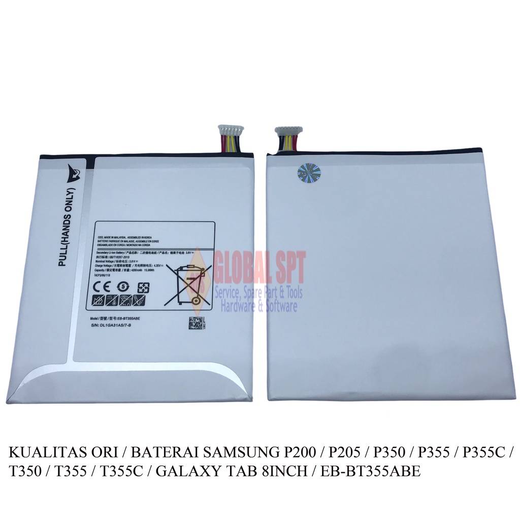 KUALITAS ORI / BATERAI TAB SAMSUNG P205 / P200 / BATRE / BATERE P350 / P355 / P355C / T350 / T355 / 