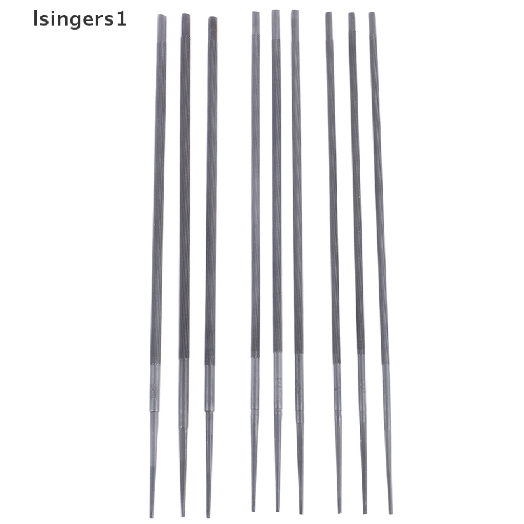 (lsingers1) 3pcs Alat Pengasah Rantai Gergaji Mesin Bentuk Bulat