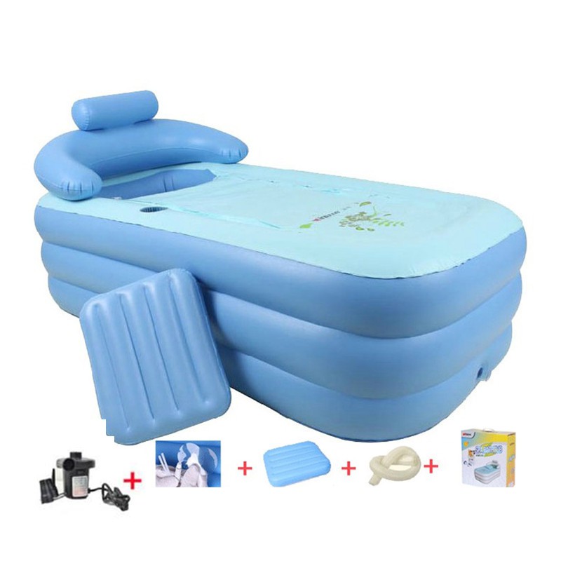 Intime Bak Mandi Dewasa Kolam SPA Angin Inflatable Bathtub Portable with Pompa - YT-038B