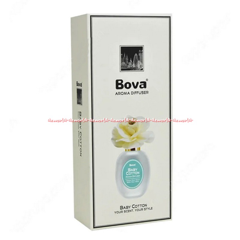 Bova Aroma Diffuser 100m Baby Cotton Lime Bassil Fressia Aroma Pewangi Ruangan Model Bunga Bofa Disfuser