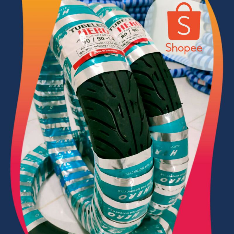 PAKET HEMAT - 1 set ban tubles motor matic ring 14