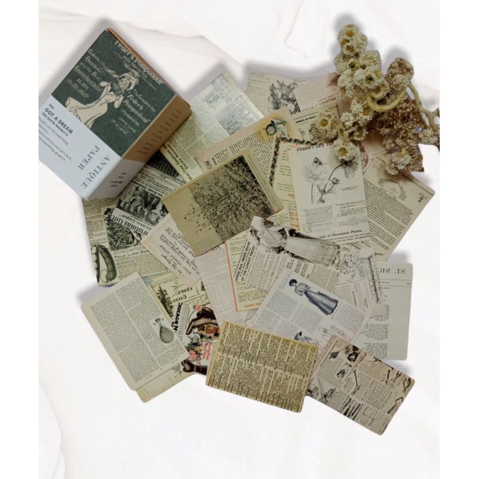 

7PCS Antique Paper Vintage Card Kraft for Deco