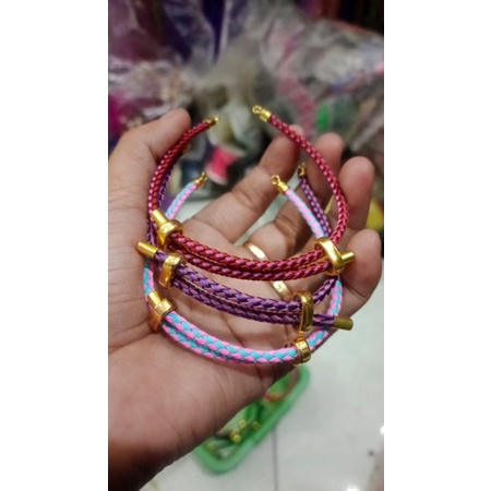 gelang kawat serut 3mm motif kait