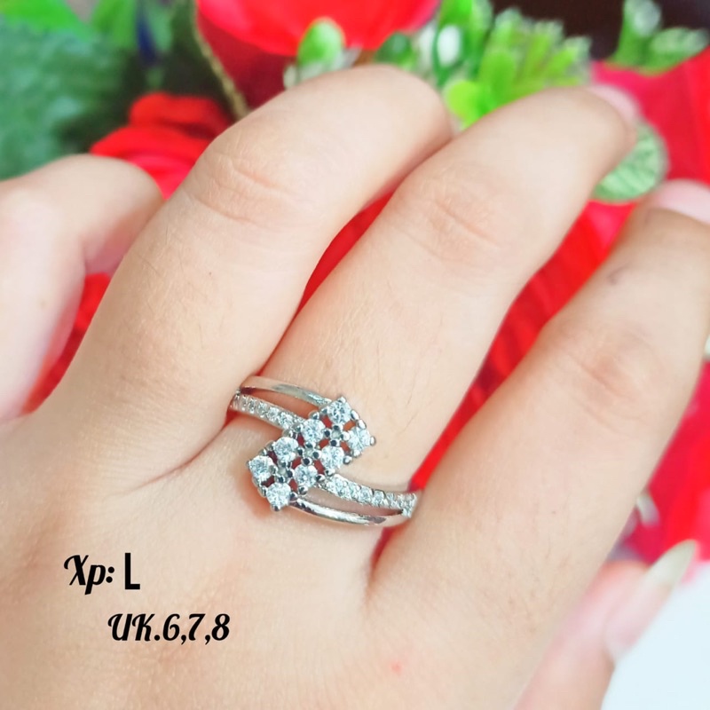 Cincin TITANIUM Dewasa motif keikinian simple dan manis,Gold dan Silver tidak karat *COD*