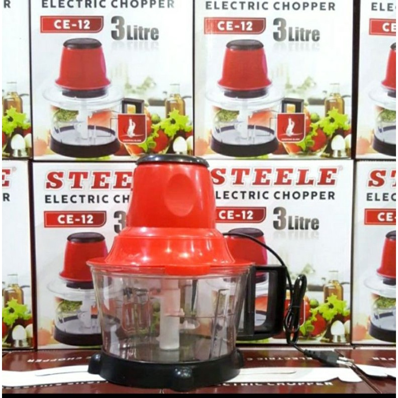 chopper blender besar STEELE 3 liter - CE 12 - garansi 1 tahun