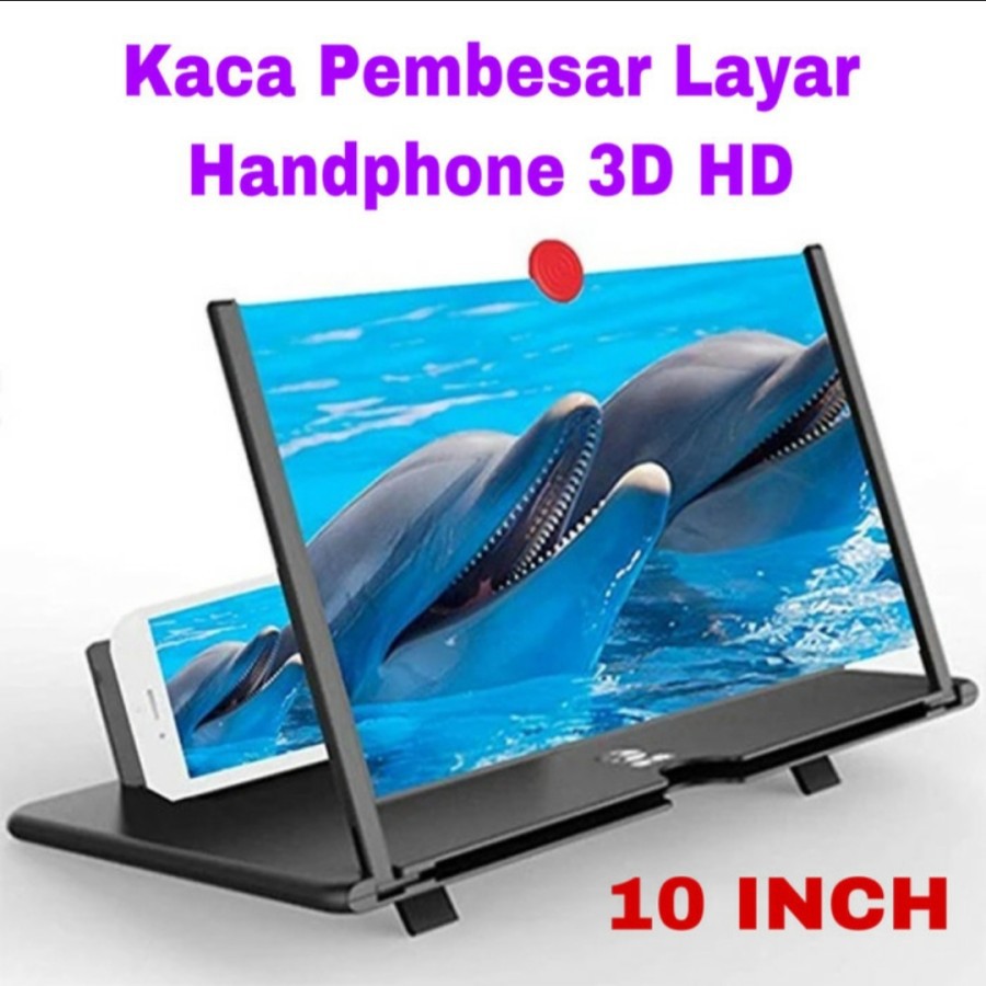 Pembesar Layar Smartphone 3D HD Ukuran 10 Inch / Pembesar Layar HP