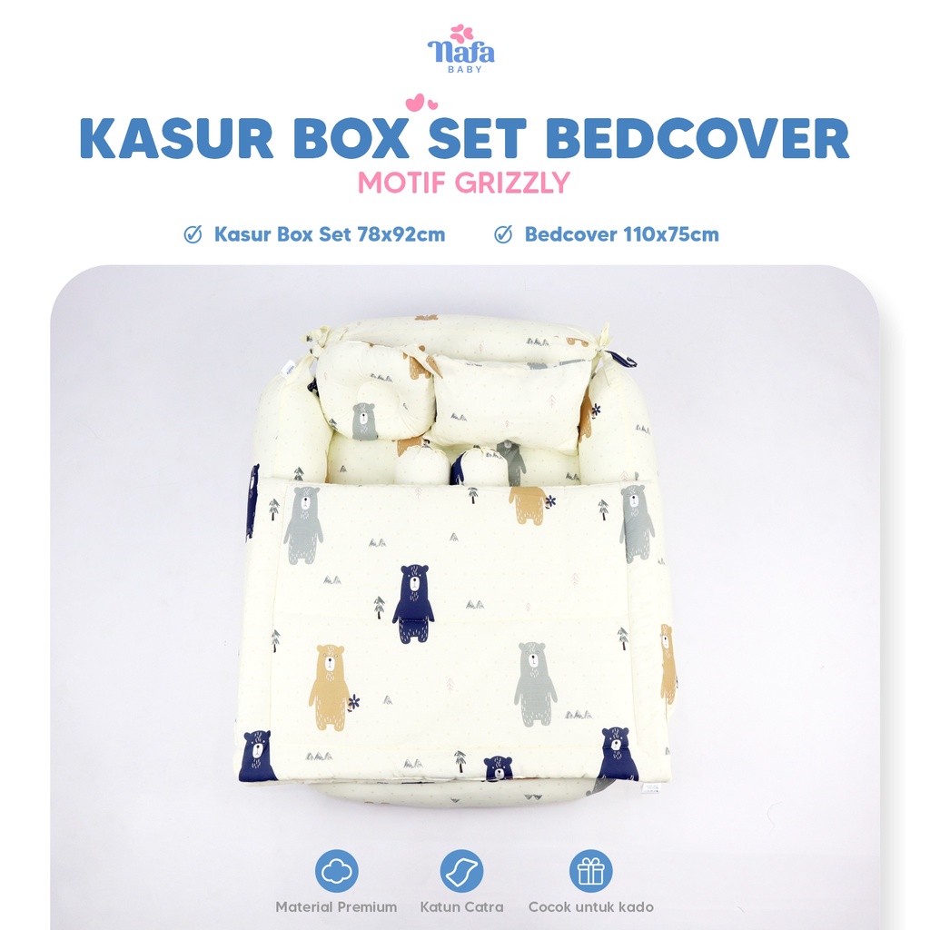 NAFA BABY - Kasur Bayi Box Include Bedcover Bayi | Perlengkapan Tidur Bayi