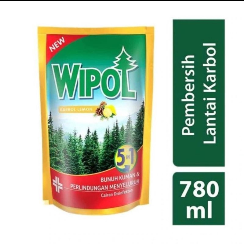 WIPOL Karbol Lemon Pembersih Lantai Refill 780 ml