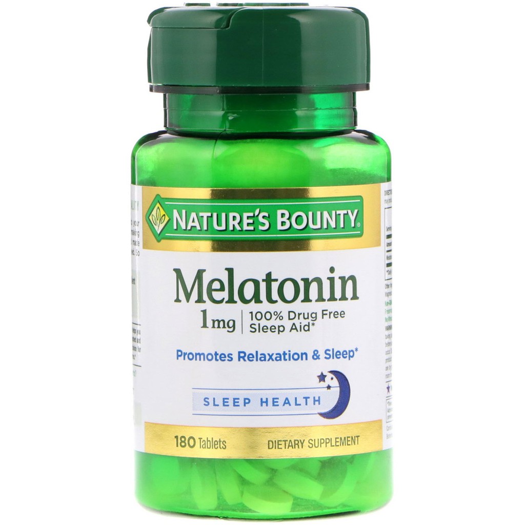Nature's Bounty, Melatonin, 1 mg, 180 Tablets