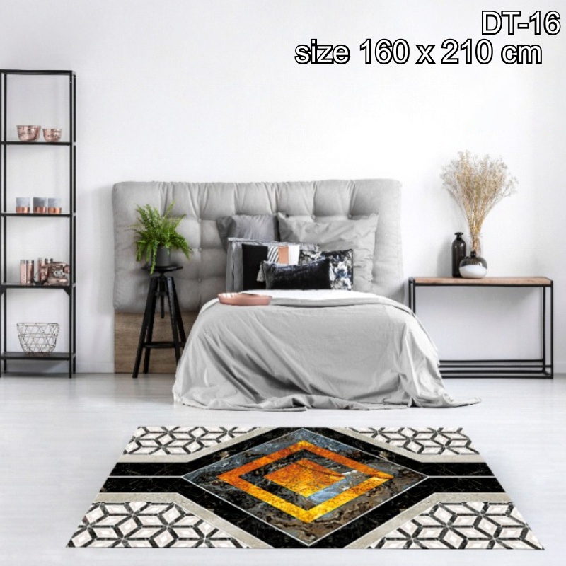 Karpet Lantai Permadani Berbagai motif Anti Slip Terjangkau Ukuran 160cm X 210cm WD