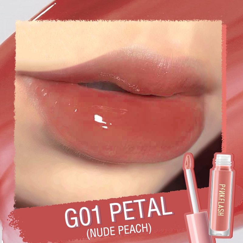 Pinkflash Lip Gloss Pelembab Berkilau Untuk Perawatan Bibir Montok #Ohmygloss