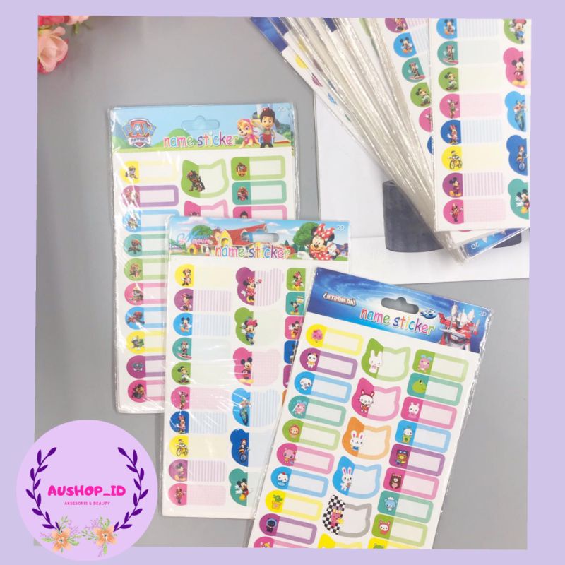 

STICKER NAMA ANAK KARAKTER / ALAT SEKOLAH