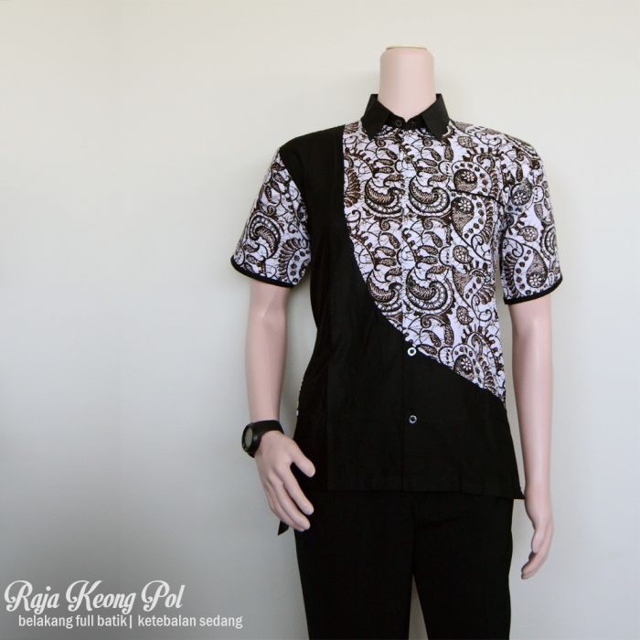 EVISSTORE62 KEMEJA BATIK PRIA KEONG POL COD MURAH BAJU BATIK LENGAN PENDEK COWOK KEKINIAN TOP