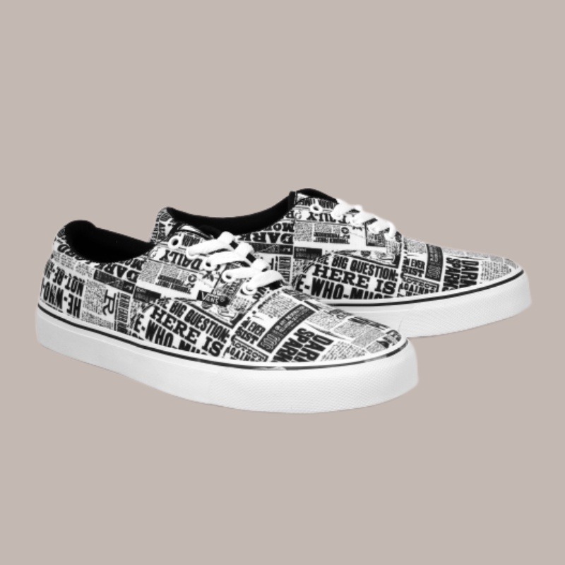 Sepatu Motif Vans Berkualitas Cowo Style Kasual Modern