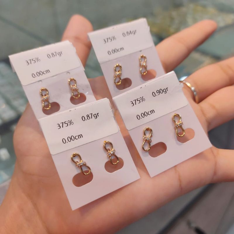 emas asli kadar 375% Anting Subang