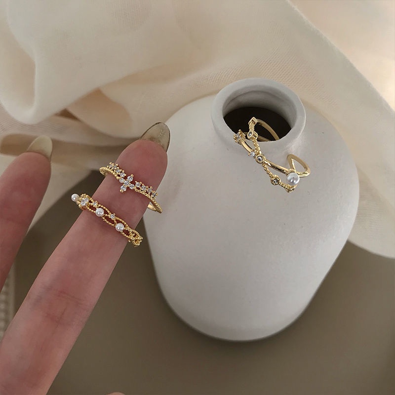 Online influencer cincin Wanita Korea fashion style siswa minimalis in fashion pribadi terbuka zirko