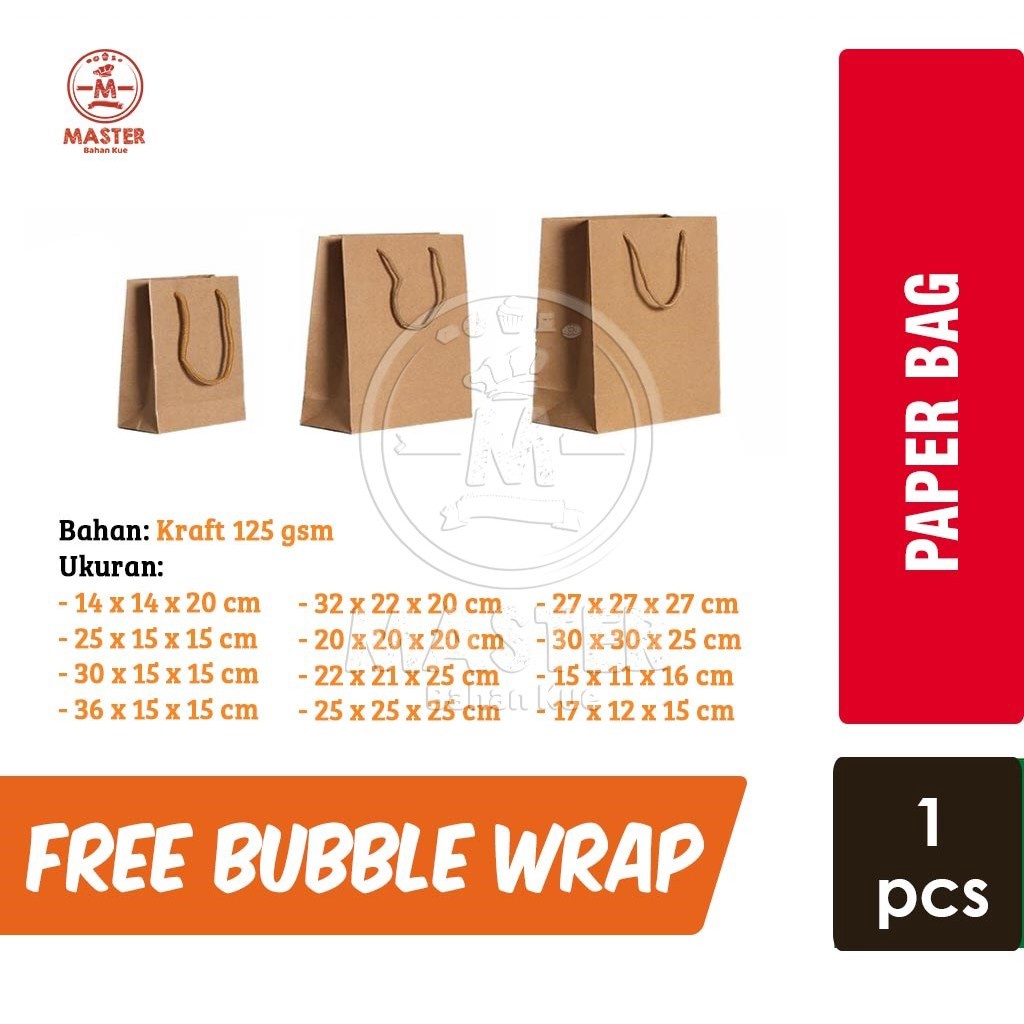 

Paperbag Coklat Polos Kode PB Ada Tali / Tas Karton / Tas Belanja [1 lbr]