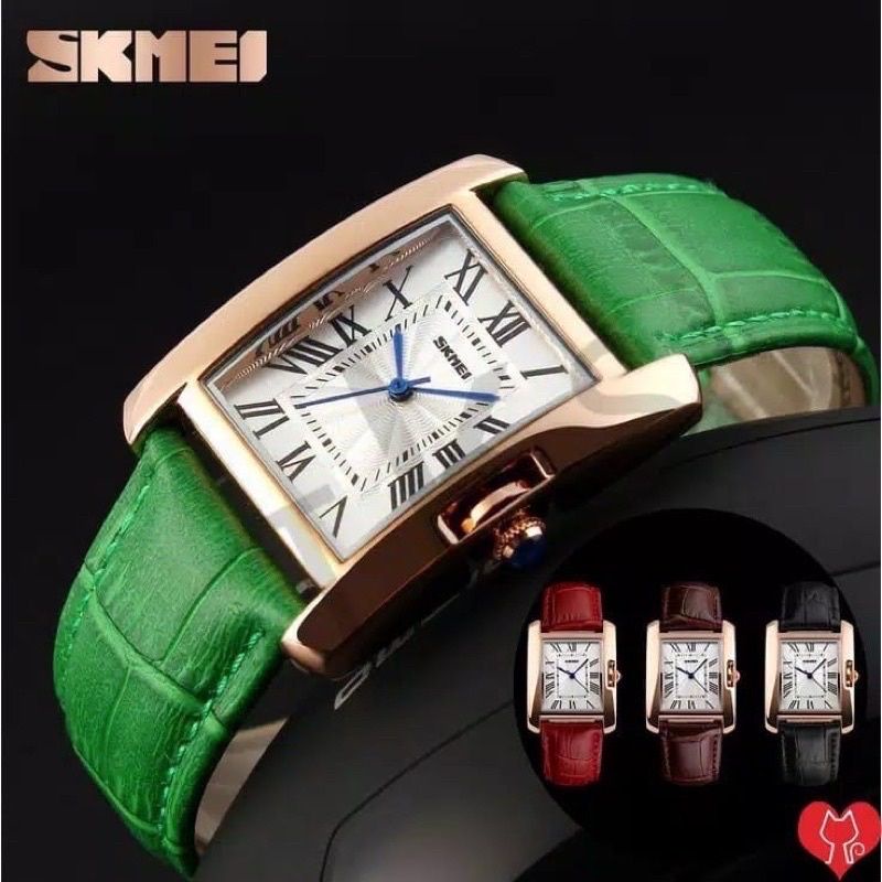 JAM Tangan Wanita Analog STRAP KULIT SKAMEI805 Watter resistan