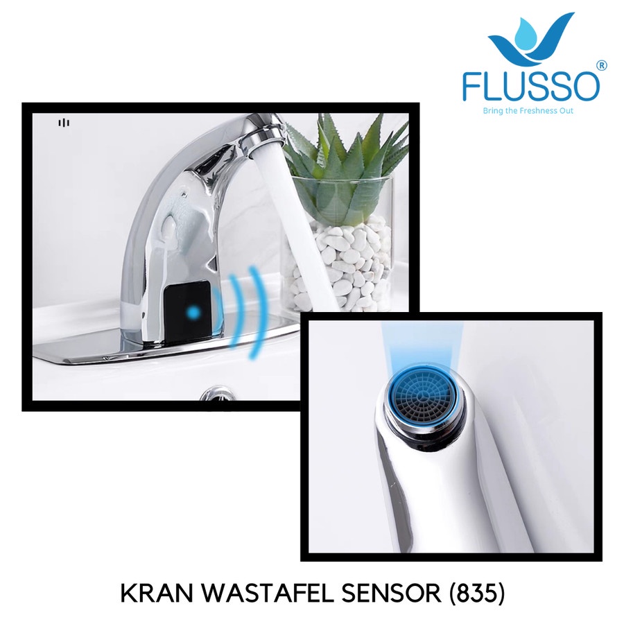 Kran Air Wastafel Sensor Otomatis Sink Flusso KWT