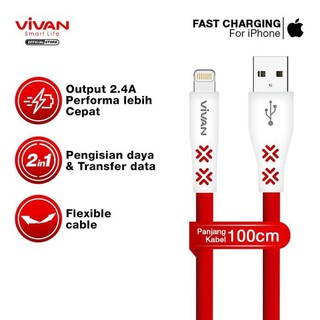 VIVAN Kabel Data CTL100 Cable Data 2.4A 1M Fast Charging