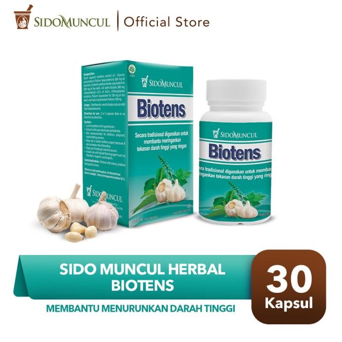 

BISA COD Sido Muncul Herbal Biotens 30 Kapsul - Menurunkan Darah Tinggi /OBAT HERBAL ASAM URAT/OBAT HERBAL PELANGSING/OBAT HERBAL KOLESTEROL/OBAT HERBAL DIABETES