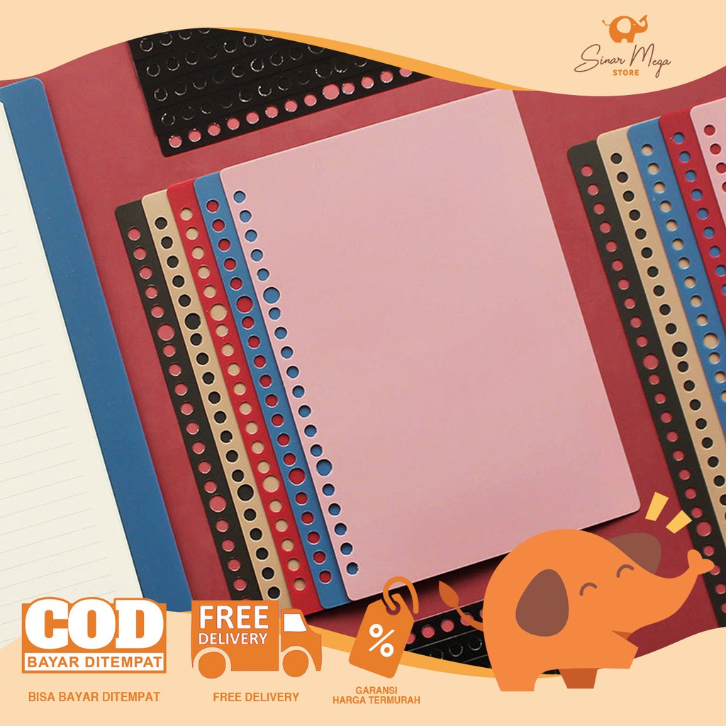 

DIY Plastic Binder Cover Retro Color 2pc B5 / Cover Buku Binder Plastik Warna Vintage Lucu Unik Murah